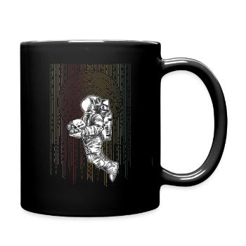 Astronaut - Tasse einfarbig - Schwarz - Rechts