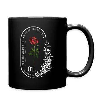 La liberté de la nature et la paix me rendent heureux par ART8NS - Mug uni - noir - Droite