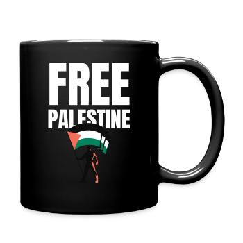 Free Palestine Freedom Freiheit Palestina - Full Colour Mug - black - Right