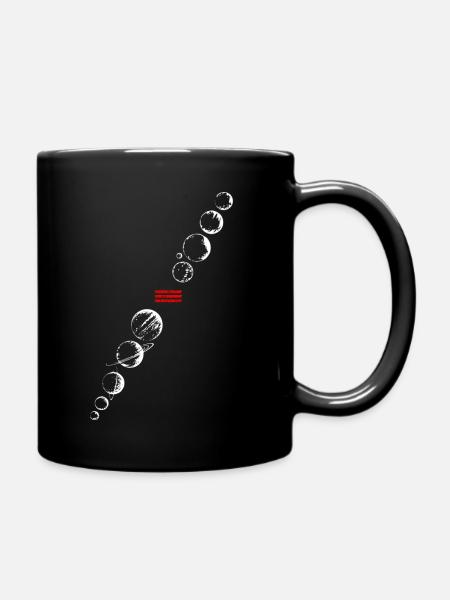 space car lands on mars - Full Colour Mug - black