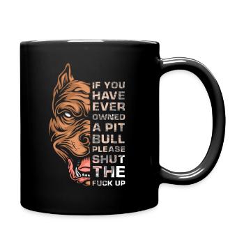Pitbull Amoureux des chiens - Mug uni - noir - Droite