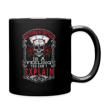 Tätowierer Körperkunst Piercing - Tasse einfarbig - Schwarz - Rechts