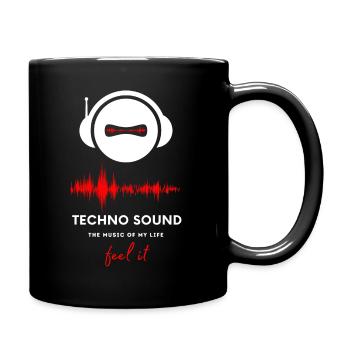 Techno Music Rave House - Full Colour Mug - black - Right