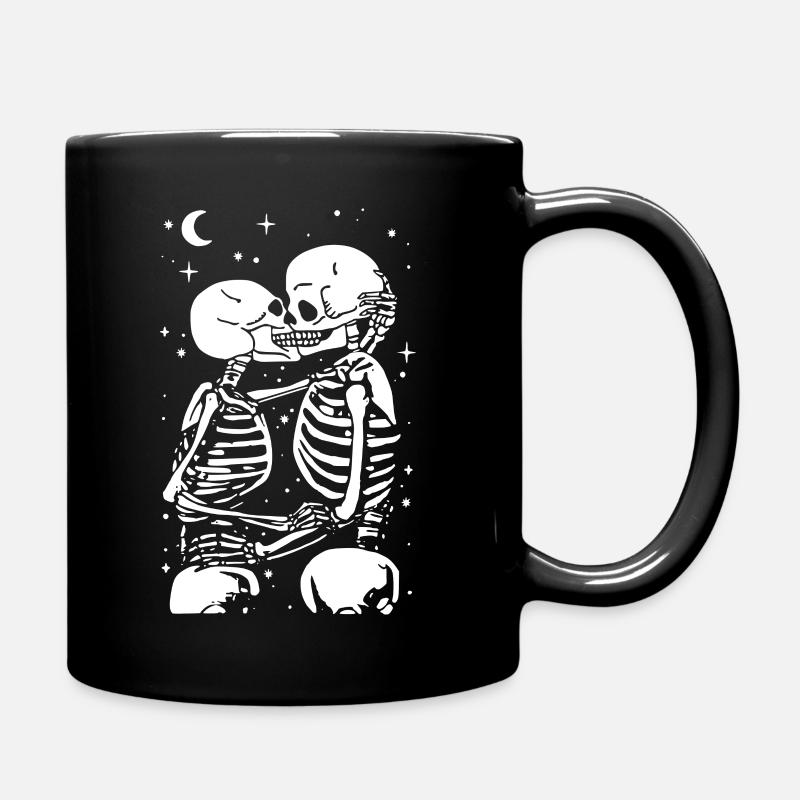 Squelette - Baiser - Gothique - Amusant - Mug uni - noir