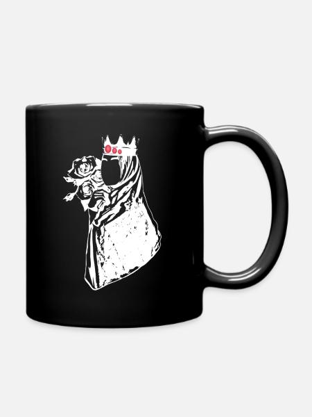 Hijab Queen weiß - Tasse einfarbig - Schwarz