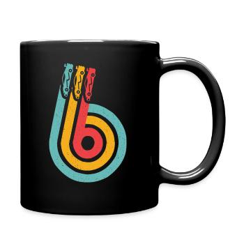 6. Geburtstag Rennwagen 6 Jahre alt Rennauto - Tasse einfarbig - Schwarz - Rechts