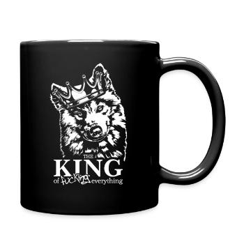 Samojede King Hundespruch Hunde Hund - Tasse einfarbig - Schwarz - Rechts