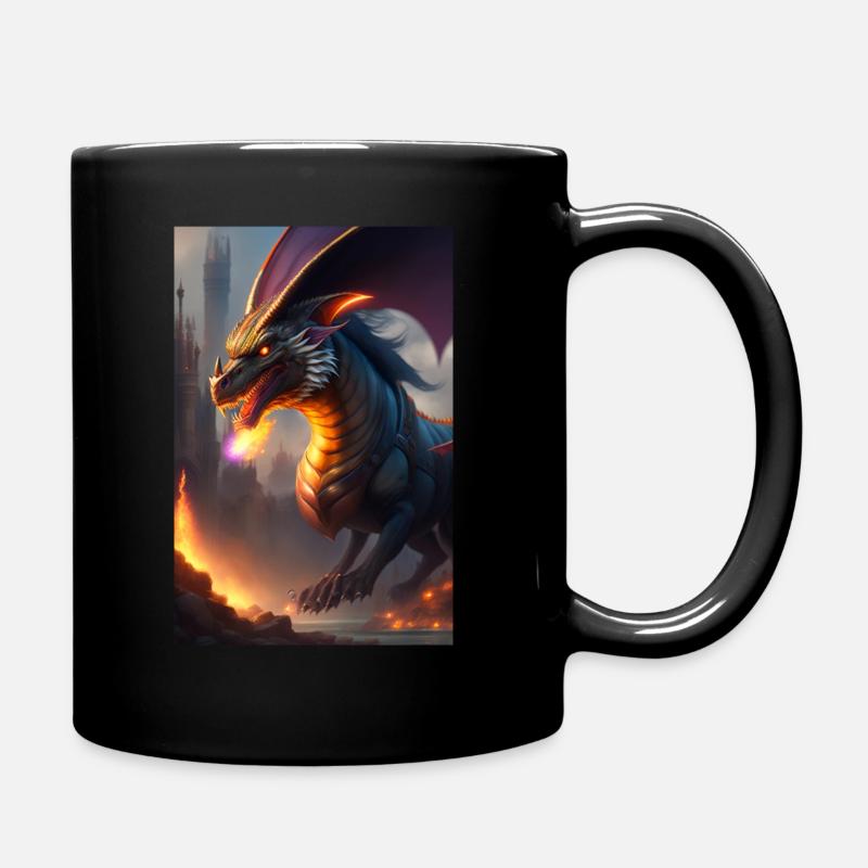 Drache - Tasse einfarbig - Schwarz
