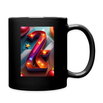 caligraphie lettre N 37 - Mug uni - noir - Droite