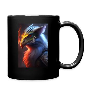 Drachenkrieger - Tasse einfarbig - Schwarz - Rechts