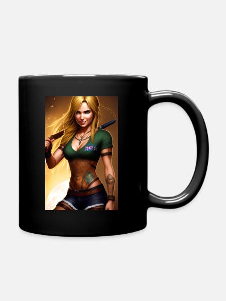 trendy girl - danger - Tasse einfarbig - Schwarz