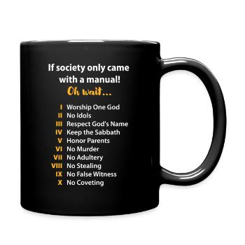 Manual To Life - light - Full Colour Mug - black - Right