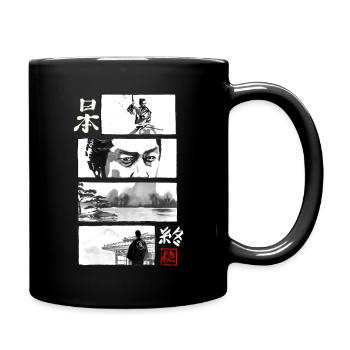 Japan: Das Ende für Schwarz - Tasse einfarbig - Schwarz - Rechts