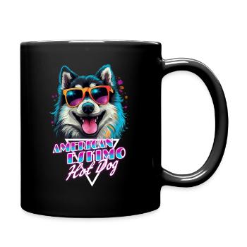 Retro Wave Chemise à hot-dog esquimau américain noir - Mug uni - noir - Droite