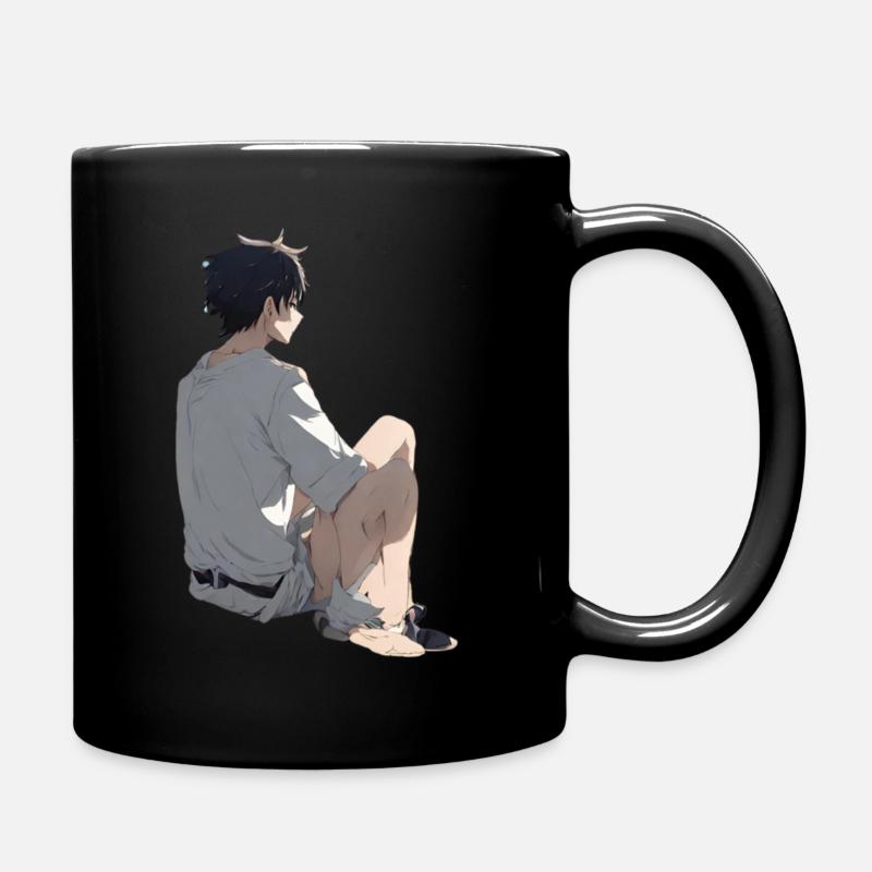Manga Man - Tasse einfarbig - Schwarz