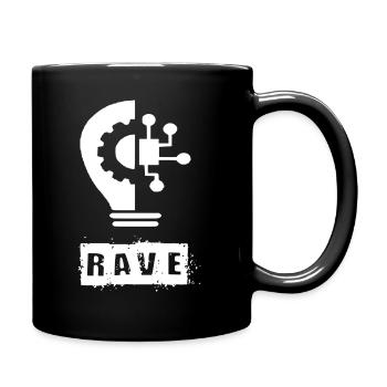 Ampoule rave - Mug uni - noir - Droite