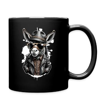 Cool donkey - Full Colour Mug - black - Right
