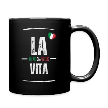 La dolce Vita Bella Italia - Mug uni - noir - Droite