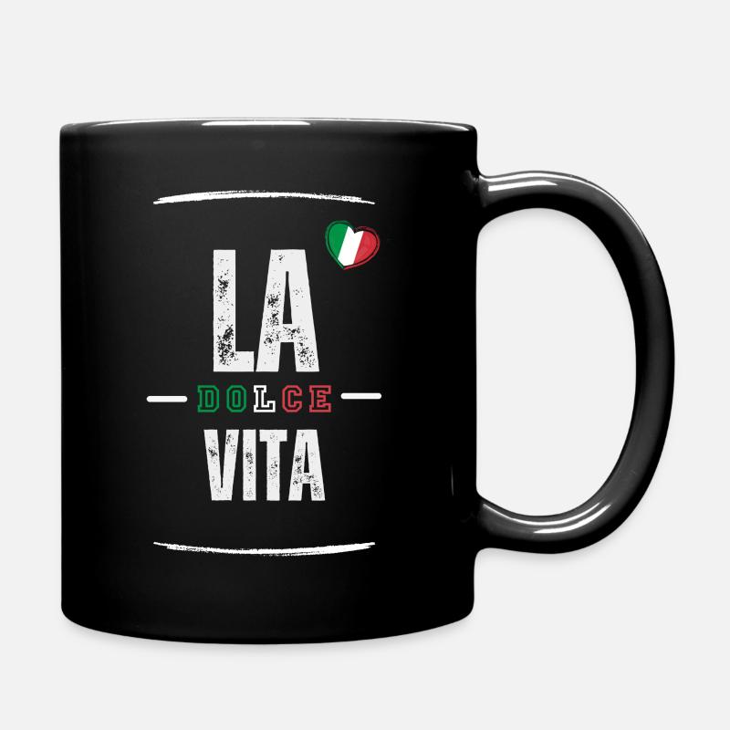 La dolce Vita Bella Italia - Tasse einfarbig - Schwarz