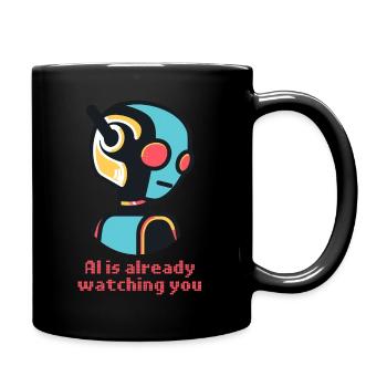 AI Is Already Watching You - Full Colour Mug - black - Right