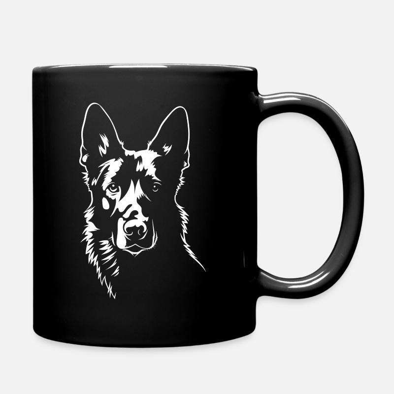 Hunde Dogs Hund Dog Deutscher Schäferhund - Tasse einfarbig - Schwarz