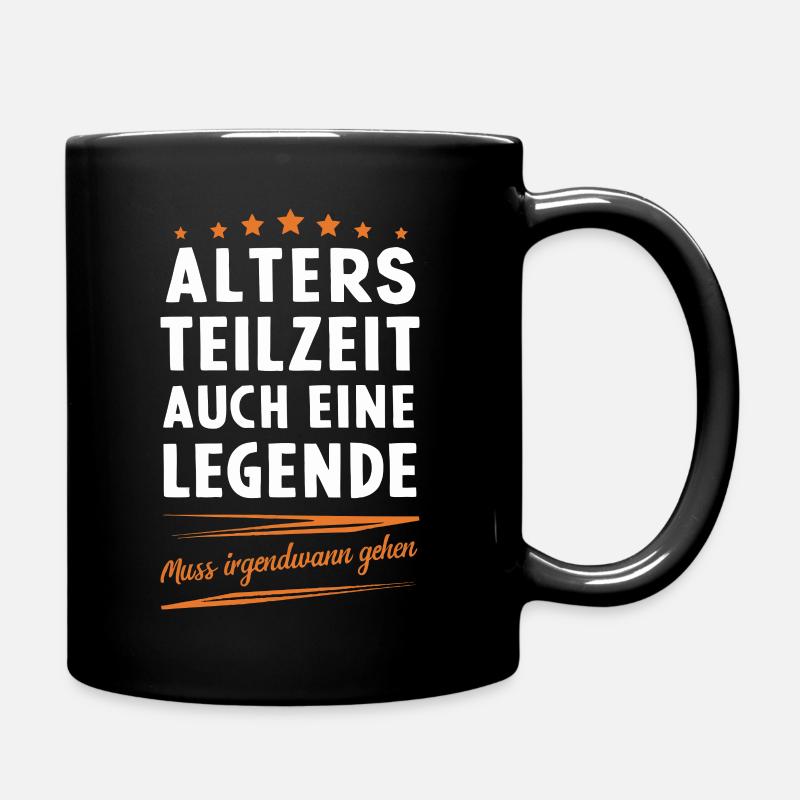 Altersteilzeit ATZ - Tasse einfarbig - Schwarz