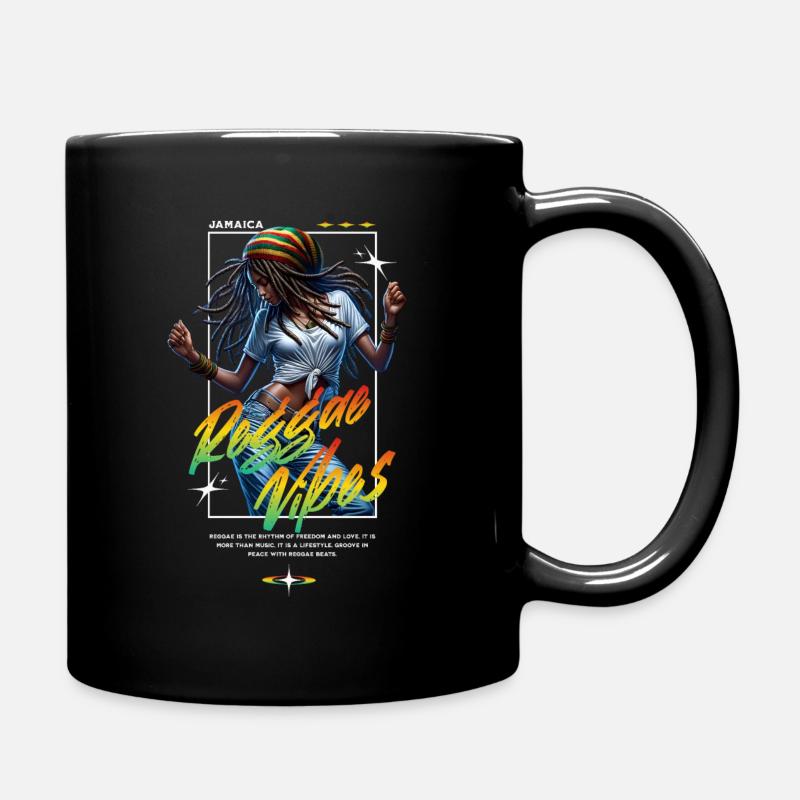 Reggae Vibes Rasta Femme Dansant - Mug uni - noir
