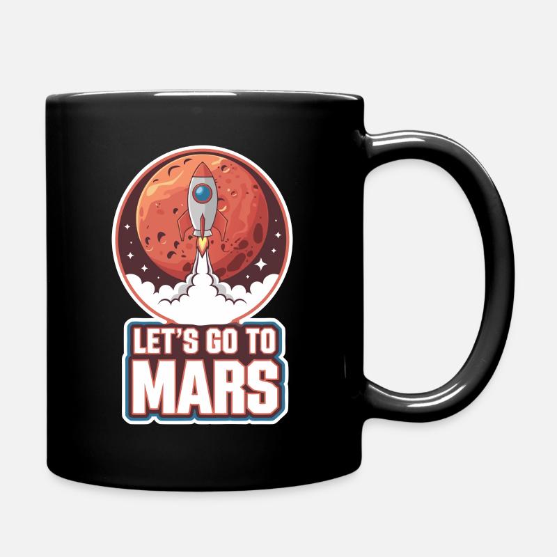 Mars Planet Planeten Sonnensystem - Tasse einfarbig - Schwarz