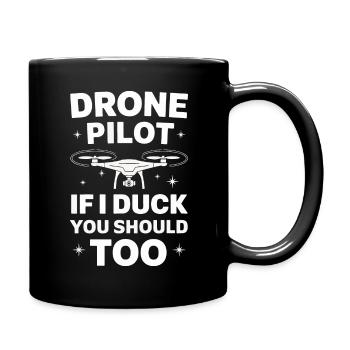 Dronen Pilot Quadrocopter Drone - Tasse einfarbig - Schwarz - Rechts