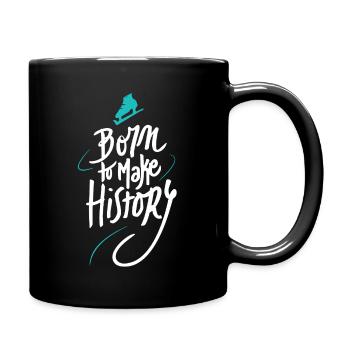 Skating Born To Make History - Full Colour Mug - black - Right