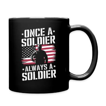 Soldat militaire vétéran - Mug uni - noir - Droite