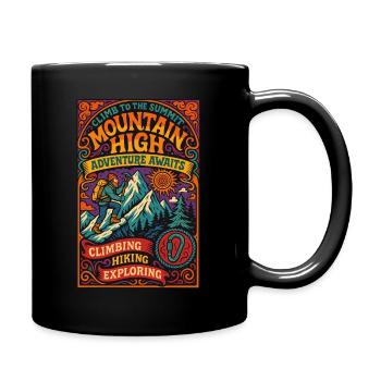 Retro Mountaineering Adventure - Full Colour Mug - black - Right