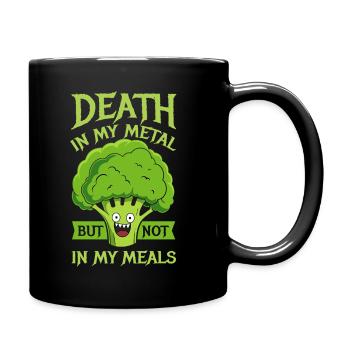 Death in my metal but not in my meals - Vegan - Full Colour Mug - black - Right
