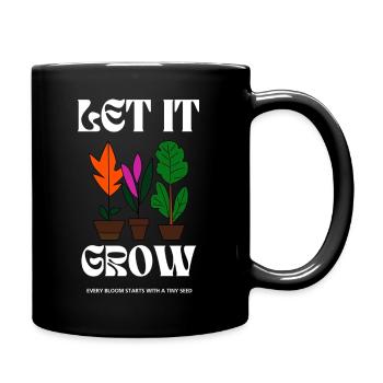 Colorful Houseplants Illustration - Let it Grow - Full Colour Mug - black - Right