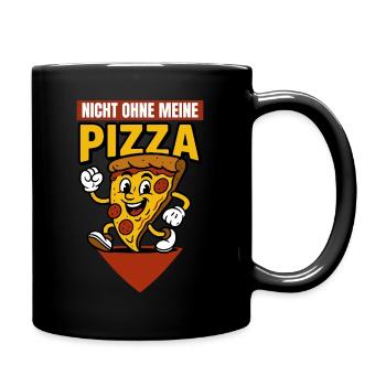 Not without my pizza - Full Colour Mug - black - Right
