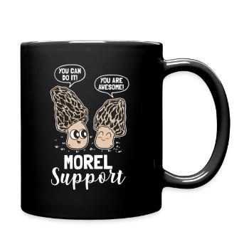 Morel Support – Humour pour les cueilleurs de champignons - Mug uni - noir - Droite