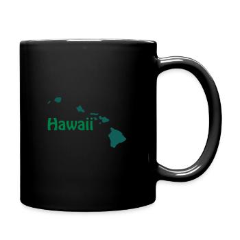 Hawaii - Tasse einfarbig - Schwarz - Rechts