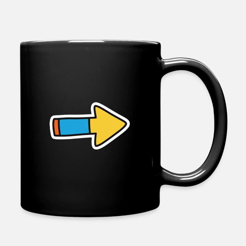Flèche de bande dessinée Direction à droite - Mug uni - noir