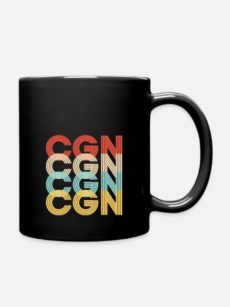 Vintage Retro Köln CGN - Tasse einfarbig - Schwarz