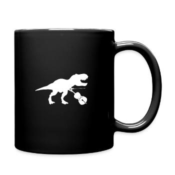 Cellosaurus Cello Cellist Dinosaurier Rex Musik - Tasse einfarbig - Schwarz - Rechts