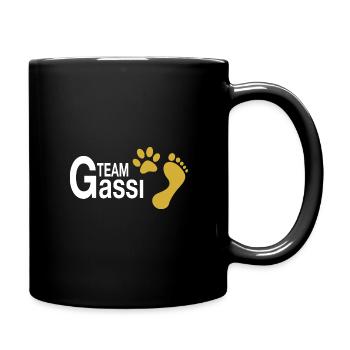 Team Gassi - Ich und mein Hund - Tasse einfarbig - Schwarz - Rechts