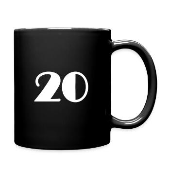 20,20 JAHRE,20-JÄHRIGES JUBILÄUM,20-JÄHRIGES JUBILÄUM,20 - Tasse einfarbig - Schwarz - Rechts