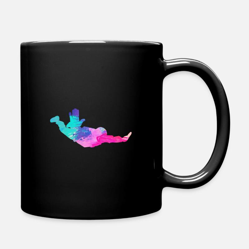 Skydiving Skydivers - Full Colour Mug - black