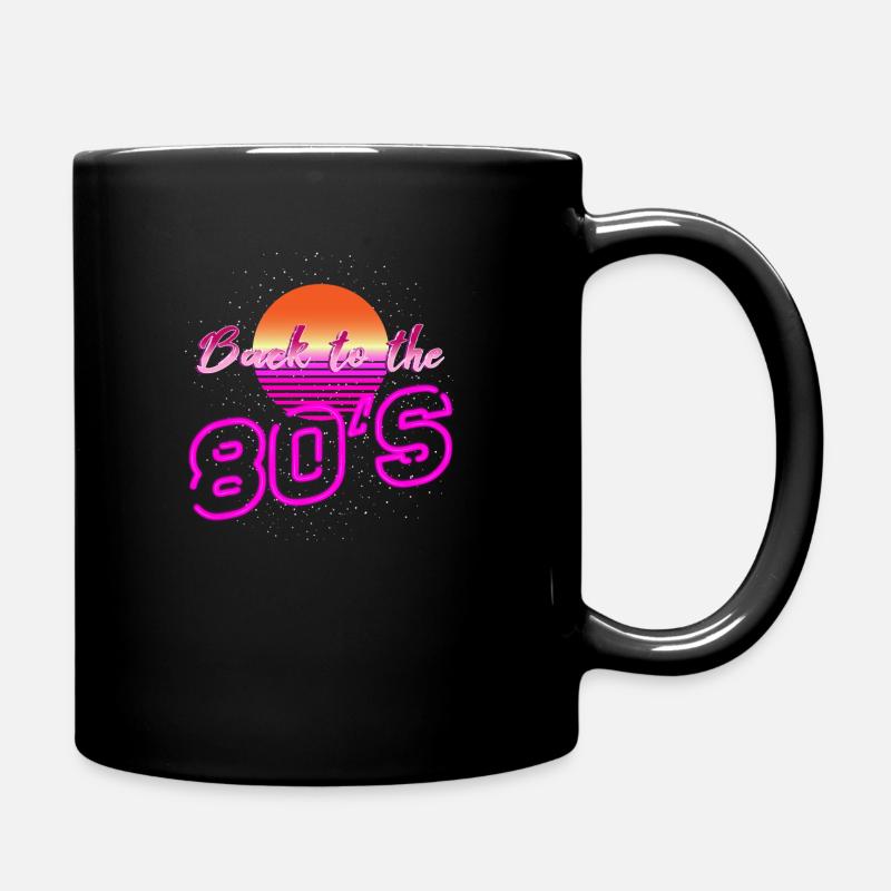 Back to the 80s retro shirt - Full Colour Mug - black