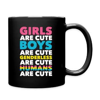 LGBT Pride Pan Gift Pansexual - Full Colour Mug - black - Right