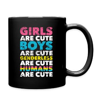 Pan Gift LGBT Saying Pansexual - Full Colour Mug - black - Right