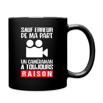 Caméraman humour cadreur cadeau drôle - Mug uni - noir - Droite