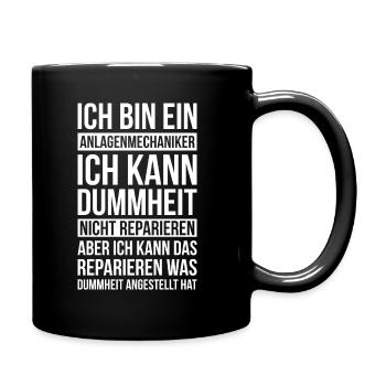 Anlagenmechaniker Geschenkidee - Tasse einfarbig - Schwarz - Rechts
