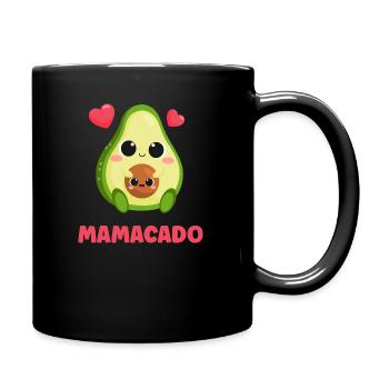 Mamacado Avocado Vegan Pregnancy Pregnant - Full Colour Mug - black - Right