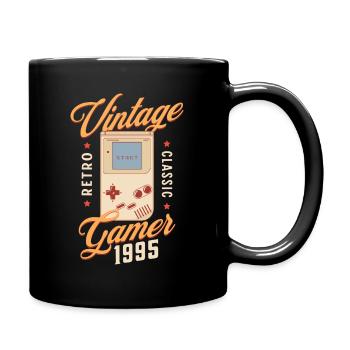 Vintage Gamer 1995, 27 Years Anniversary Gamer - Full Colour Mug - black - Right